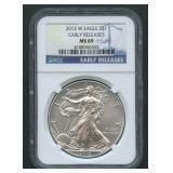2012-W ASE Silver Eagle NGC MS 69
