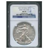 2012-W ASE Silver Eagle NGC MS 69