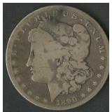 1890-CC Morgan Silver Dollar