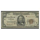1929 $50 Federal Res Bank Note CLE FR-1880D