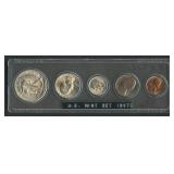 1947-D 5-Coin Mint Set in Whitman Plastic Mount