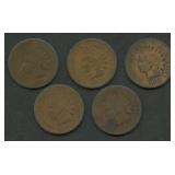 5- 1874 Indian Head Cents