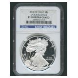 2010-W ASE Silver Eagle NGC PF 70 Ultra Cameo
