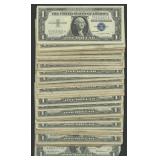 50- Mixed 1957 $1 Silver Certificates Blue Seal