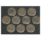 10- Mixed Buffalo Nickels Higher Grade