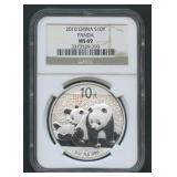 2010 China 10Yn Silver Panda NGC MS 69