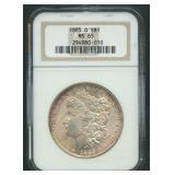 1885-O Morgan Silver Dollar NGC MS 65