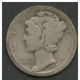 1921-D Mercury Head Dime
