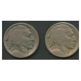 1913-S Ty I and Ty II Buffalo Nickels
