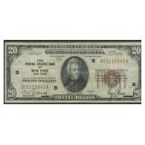 1929 $20 Federal Res Bank Note NY FR-1870B