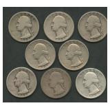 8- 1932 Washington Silver Quarters