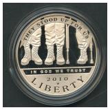 2010 Disabled Veterans .900 Silver Dollar OGP