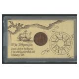 'Admiral Gardner' Shipwreck  Coin in Display