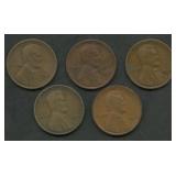5- 1924-D and 1924-S Lincoln Head Cents