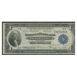 1918 $1 Fed Res Bank Note Green Eagle FR-715