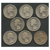 8- 1932 Washington Silver Quarters