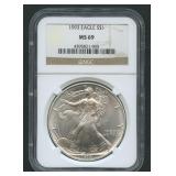 1993 ASE Silver Eagle NGC MS 69