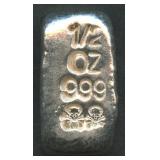 Monarch .999 Silver Bar 0.5 ozt