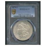 1878-S Morgan Silver Dollar PCGS AU 53
