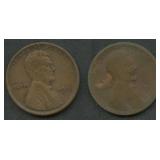 2- 1911-S Lincoln Head Cents