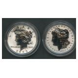 2023 Morgan & Peace Dollars Reverse Proof Set