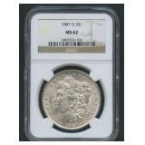 1887-O Morgan Silver Dollar NGC MS 62