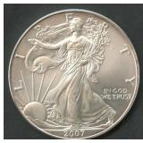 2007 ASE Silver Eagle 1 ozt Silver
