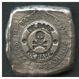 MK Barz & Bullion .999 Silver Poured Bar 1 ozt