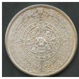 Aztec Calendar .999 Silver Round 1 ozt