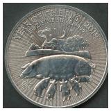 2019 UK 2 Pounds Year of the Pig .999 Silver 1