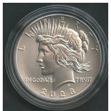 2023 Peace Silver Dollar in OGP with COA