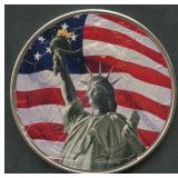 2002 ASE Statue of Liberty Colorized Silver Eagle