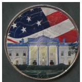 2002 ASE White House Colorized Silver Eagle
