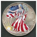 1999 ASE Colorized Silver Eagle