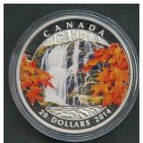 2014 Canada $20 Autumn Falls .999 Silver Rd 1 ozt