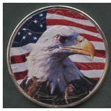 2002 ASE Bald Eagle Colorized Silver Eagle