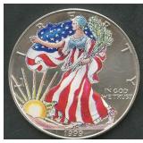 1999 ASE Colorized Silver Eagle
