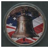 2002 ASE Liberty Bell Colorized Silver Eagle