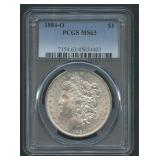 1884-O Morgan Silver Dollar PCGS MS 63