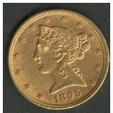 1895 $5 Gold Liberty Half Eagle