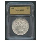 1896 Morgan Silver Dollar ICG MS 63