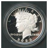 2025-S Proof Peace Silver Dollar in OGP w/COA