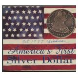 America's First Silver Dollar in Display Holder
