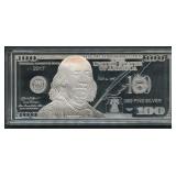 2017 $100 Federal Res Note Proof .999 Silver 4 ozt