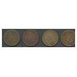 4- Mixed Early Indian Head Cents