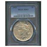 1923 Peace Silver Dollar PCGS MS 63