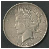 1923 Peace Silver Dollar Strike Through Error