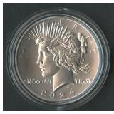 2024 Peace Silver Dollar in OGP with COA