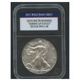 2013-W ASE Burnished Silver Eagle Genuine