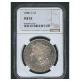 1880-S Morgan Silver Dollar NGC MS 63
